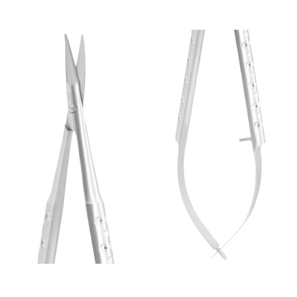 KRG20110TD.jpg KRUGER Castroviejo Mikro Makas 11.5 cm – Eğri - Görsel 1